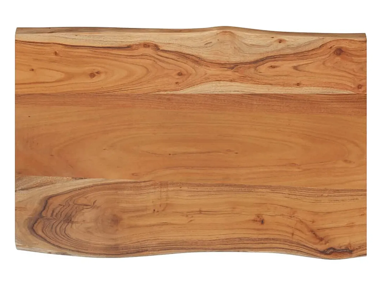 Mesa auxiliar madera maciza acacia borde natural 60x40x2,5 cm