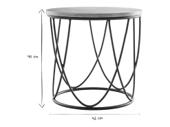 Mesa auxiliar madera y metal 42cm LACE