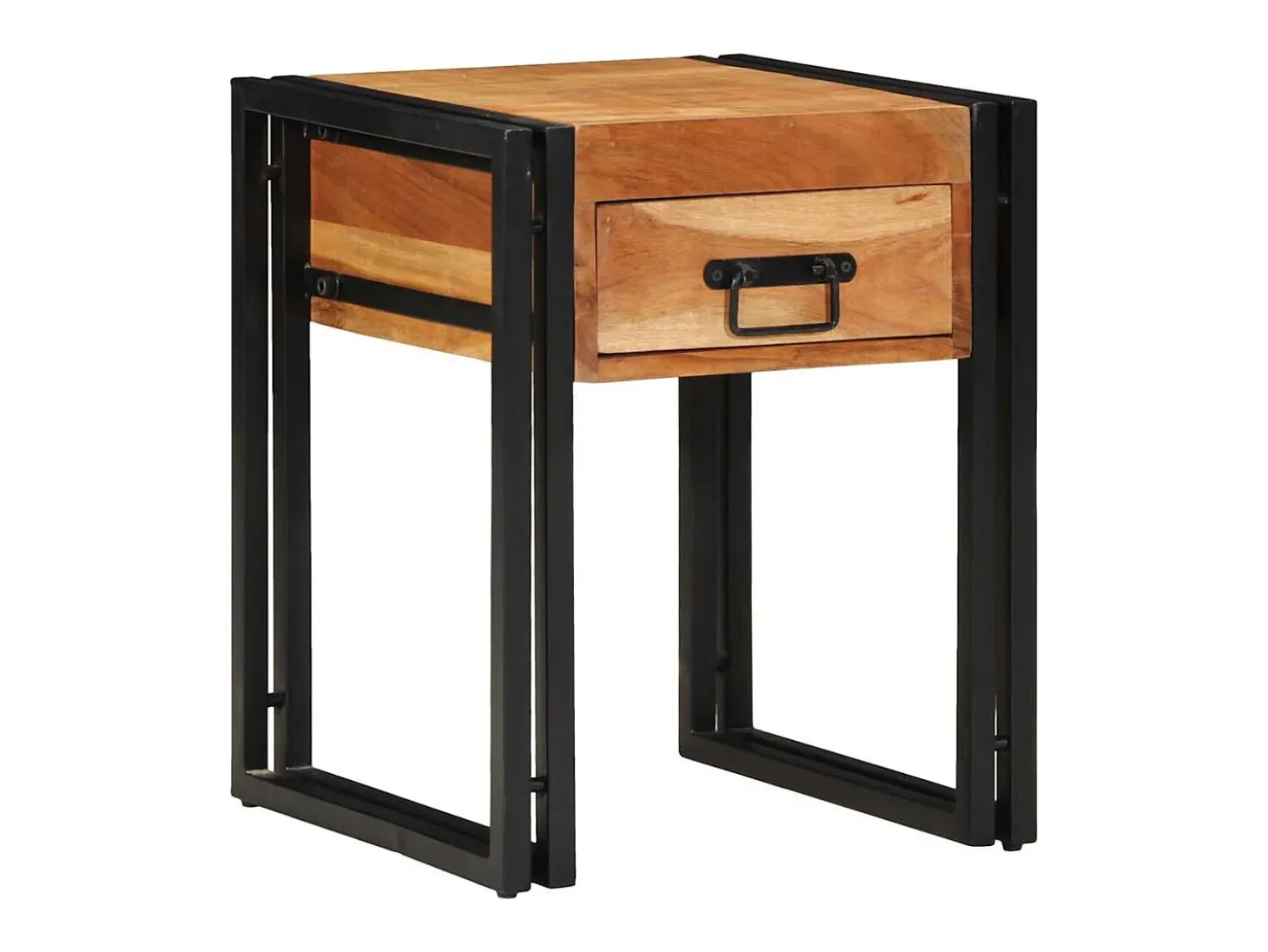 Mesa Auxiliar Marrón 40 x 40 x 50 cm madera maciza de acacia