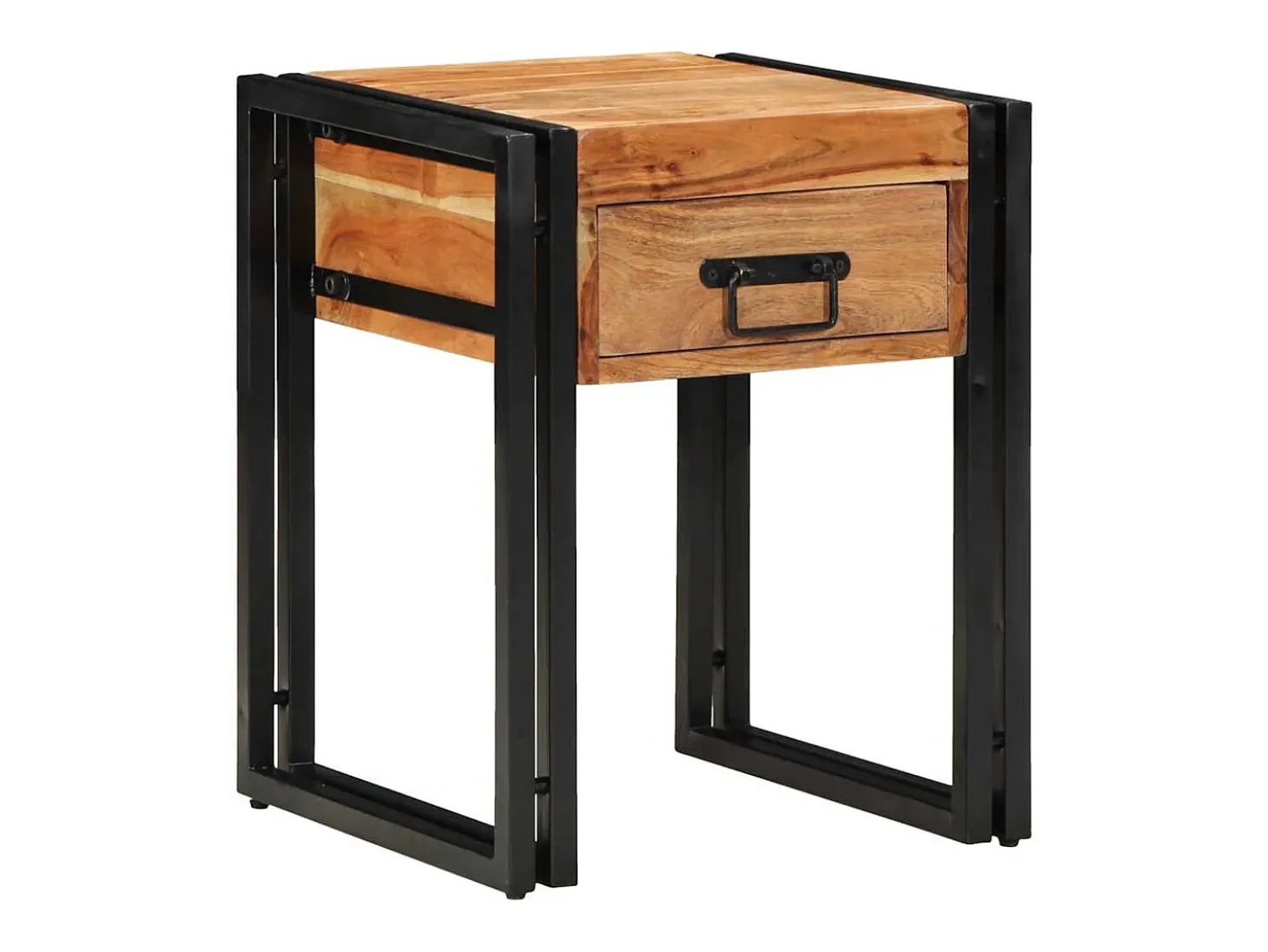 Mesa Auxiliar Marrón 40 x 40 x 50 cm madera maciza de acacia