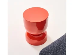Mesa auxiliar, mesa lateral de sofá, mesita metálica efecto brillante