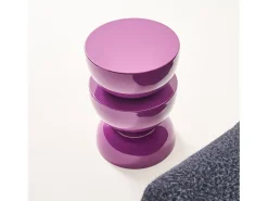Mesa auxiliar, mesita metal efecto glassy violeta