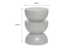 Mesa auxiliar, mesita metal efecto glassy coral