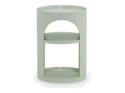 Mesa auxiliar metalica blanca