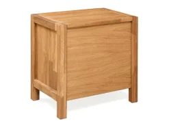 Mesa auxiliar Nelson de roble macizo con 2 cajones 48 cm