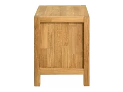 Mesa auxiliar Nelson de roble macizo con 2 cajones 48 cm