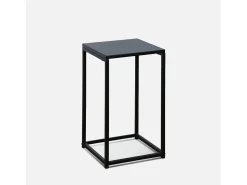 Mesa auxiliar o extremo de sofá, set de 2 negro