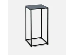 Mesa auxiliar o extremo de sofá, set de 2 negro