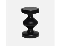 Mesa auxiliar o mesita de metal negro