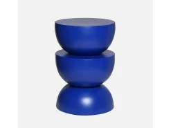 Mesa auxiliar o mesita de metal azul