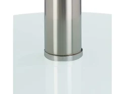 Mesa auxiliar redonda 43 cm de diámetro cristal blanco 13_0002680