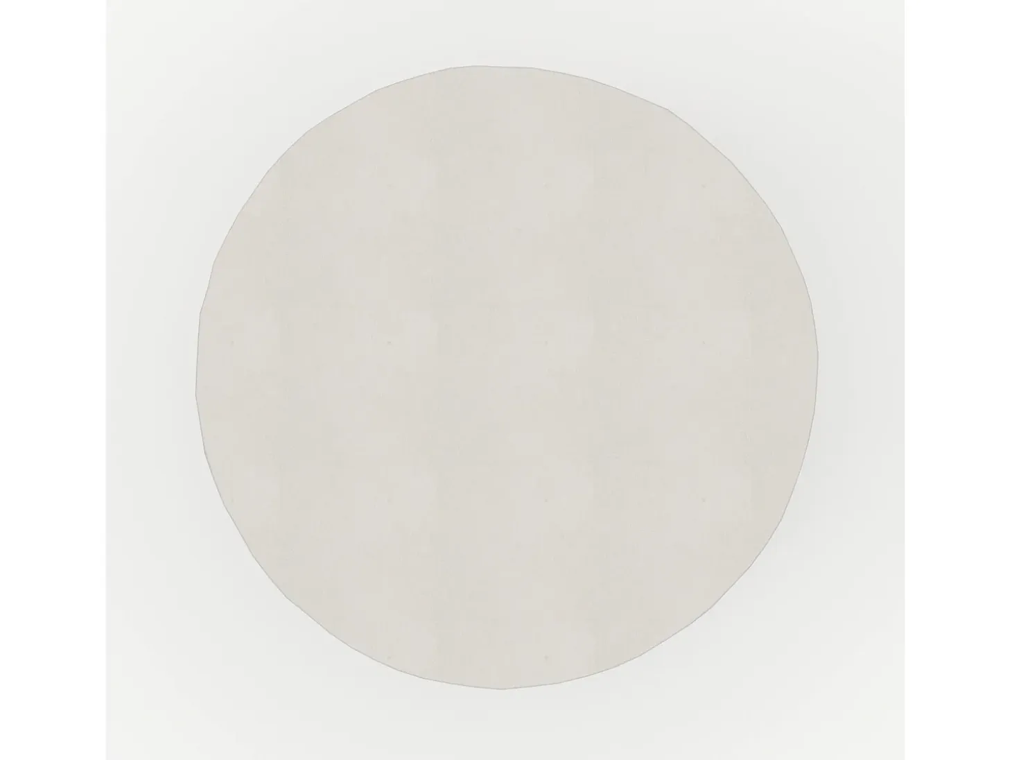 Mesa auxiliar redonda blanca de fibra de arcilla efecto cemento D35 cm - Capri