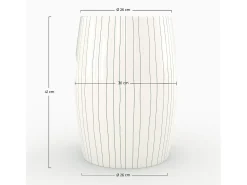 Mesa auxiliar redonda de metal blanco - Nello