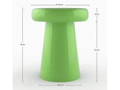 Mesa auxiliar redonda de metal verde - Anouk