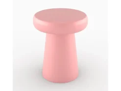 Mesa auxiliar redonda de metal rosa - Anouk
