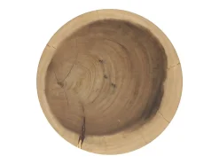 Mesa auxiliar redonda en madera de suar D35 cm - Janah