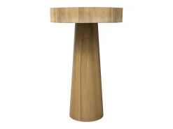 Mesa auxiliar redonda en madera de suar D35 cm - Janah