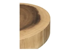 Mesa auxiliar redonda en madera de suar D35 cm - Janah