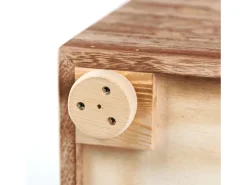 Mesa auxiliar 39x40x40 cm cubo de madera marrón para luz de mesita de noche