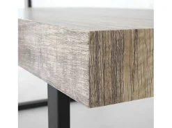 Mesa baja Genk T576, roble silvestre, patas de metal oscuro