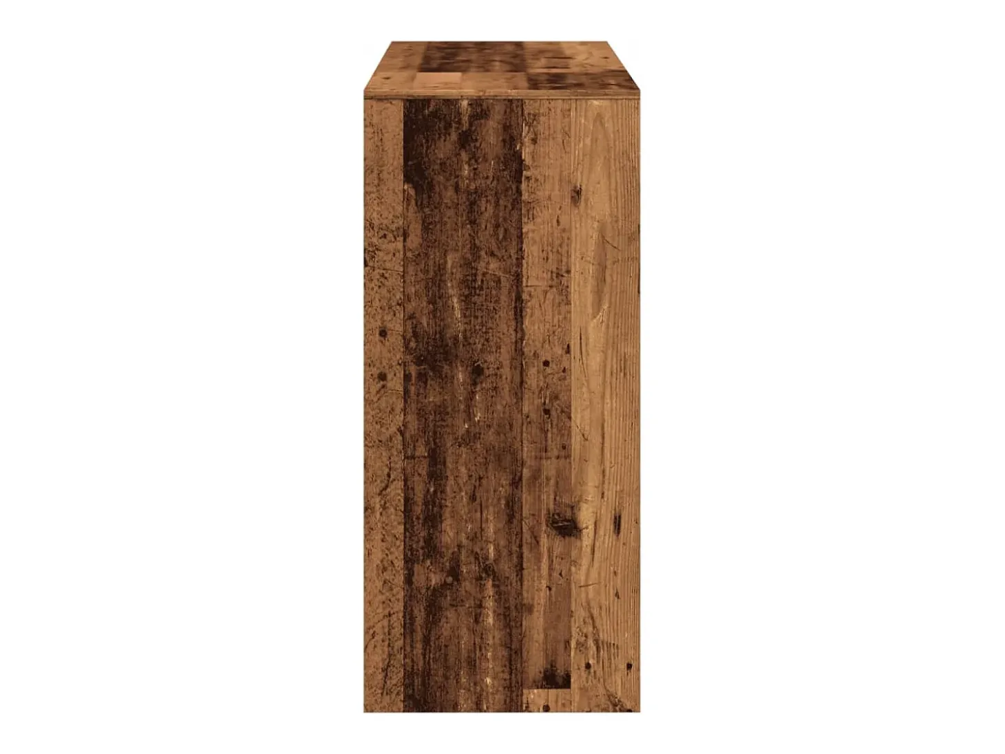 Mesa bar con estante madera envejecida 124x46x103,5 cm