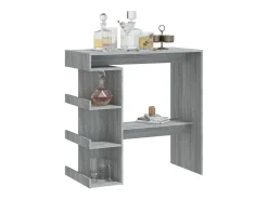 Mesa bar estante almacenaje gris Sonoma 100x50x101,5 cm ES242249