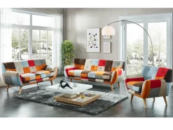 Mesa centro FAUSTO - Tablero pivotante - MDF lacado bicolor