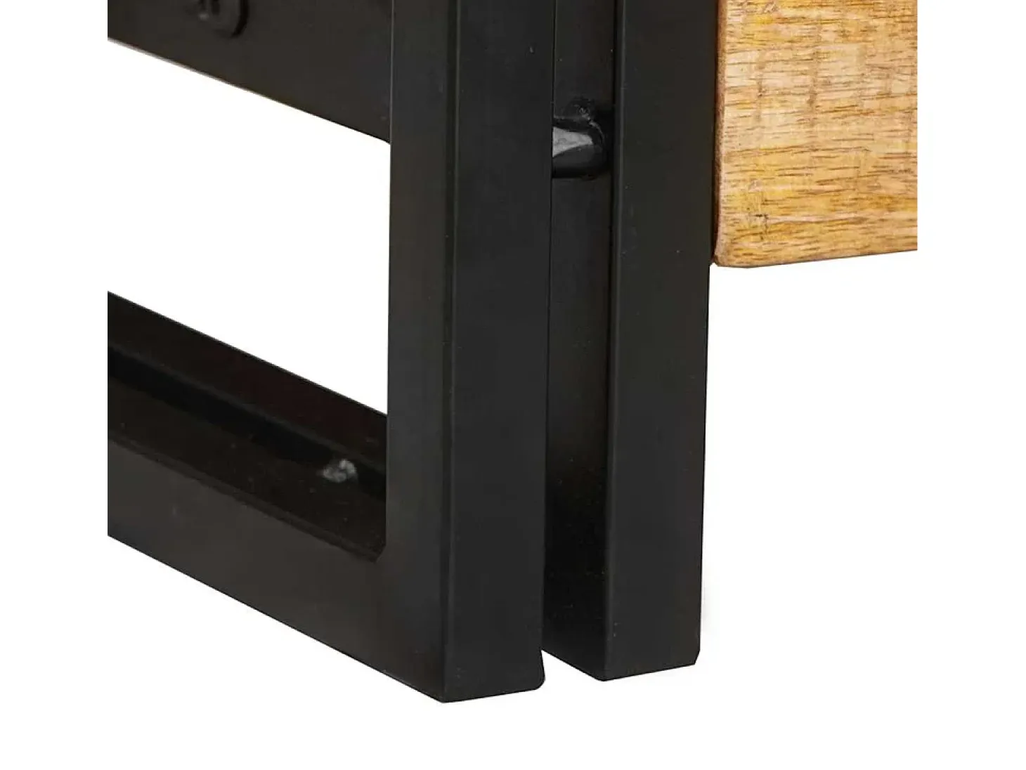 Mesa Consola 2 piezas Marrón Madera maciza de mango rugosa