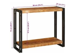 Mesa Consola 90 x 33 x 75 cm Madera maciza de mango rugosa