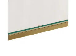 Mesa consola acero inoxidable dorado y vidrio templado
