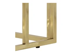 Mesa consola acero inoxidable dorado y vidrio templado