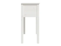Mesa consola Blanca 70x35x75 cm Madera maciza de pino