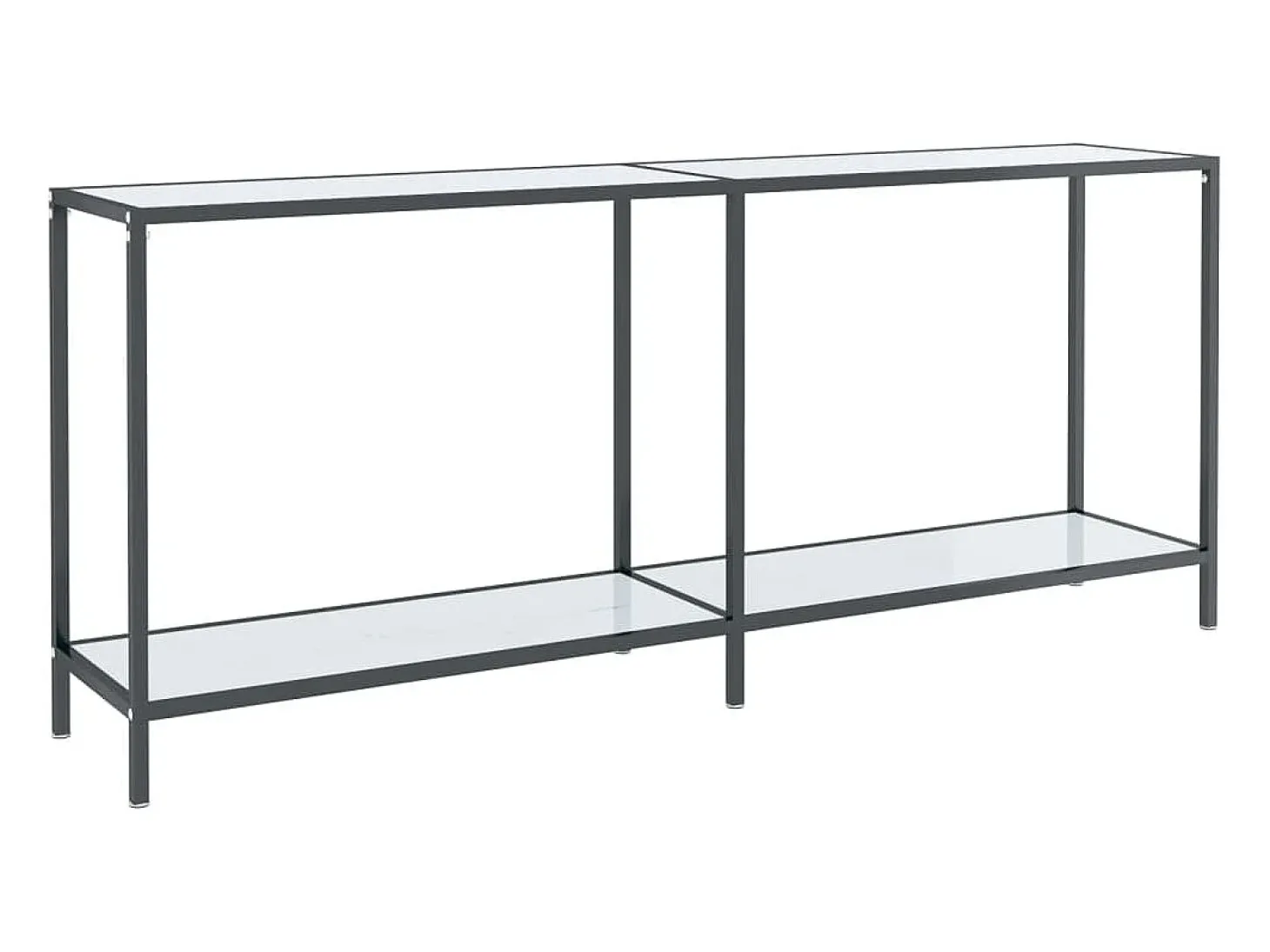 Mesa consola Blanca 180x35x75,5 cm Cristal templado