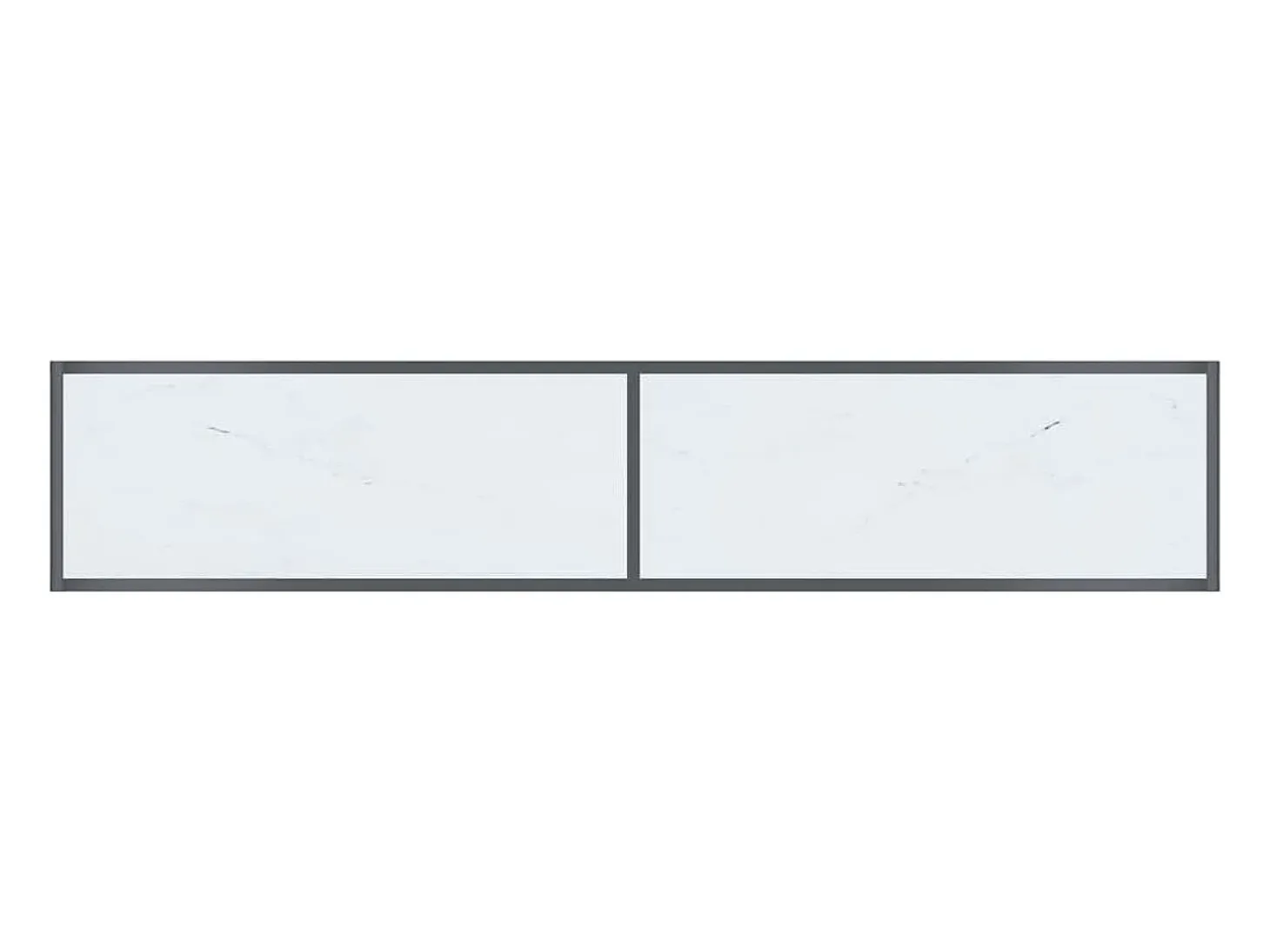 Mesa consola Blanca 180x35x75,5 cm Cristal templado