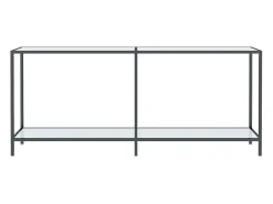 Mesa consola Blanca 180x35x75,5 cm Cristal templado