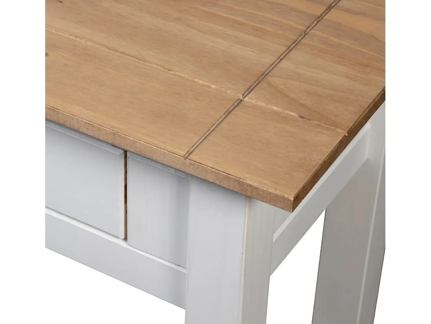 Mesa consola Blanca 110x40x72 cm Pino macizo gama Panamá