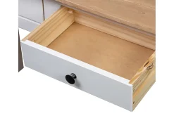Mesa consola Blanca 110x40x72 cm Pino macizo gama Panamá