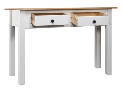 Mesa consola Blanca 110x40x72 cm Pino macizo gama Panamá