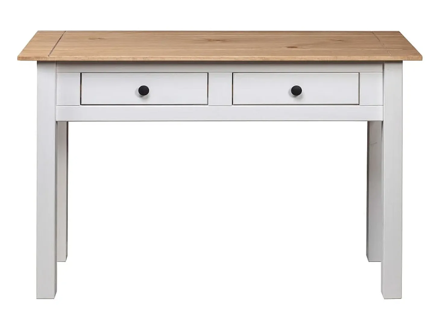 Mesa consola Blanca 110x40x72 cm Pino macizo gama Panamá
