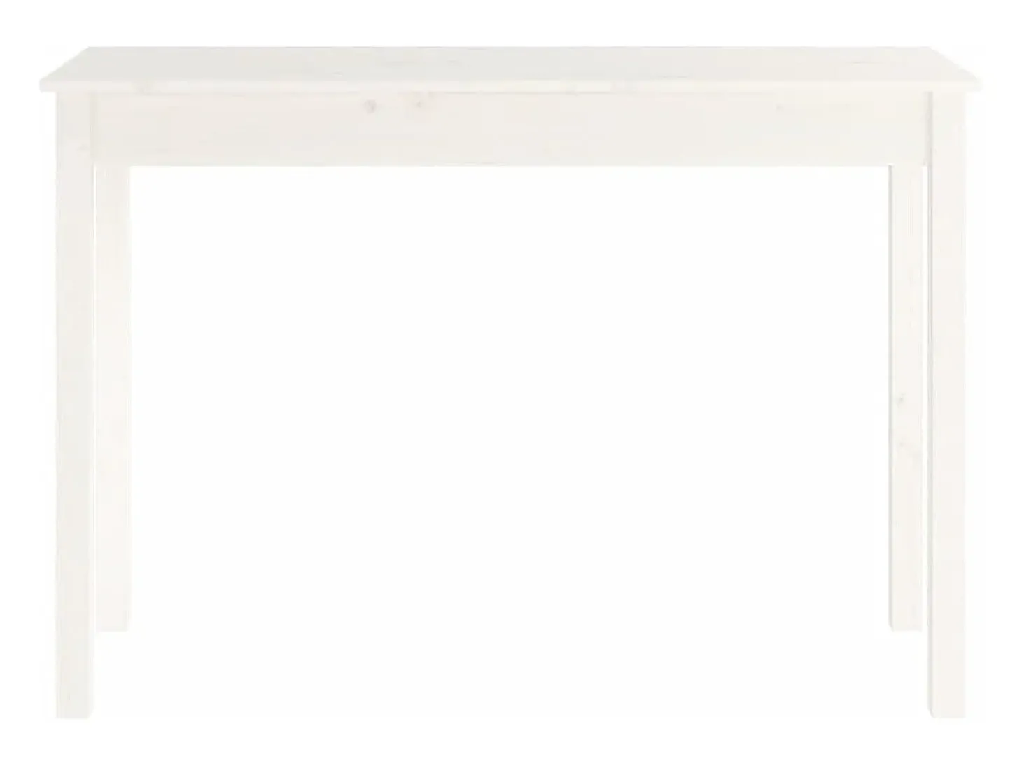 Mesa consola Blanca 110x40x75 cm Madera maciza de pino