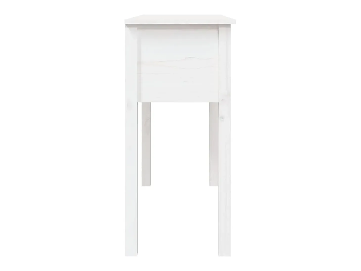 Mesa consola Blanca 100x35x75 cm Madera maciza de pino