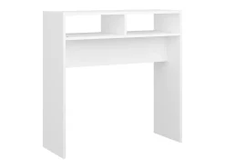 Mesa consola blanca 78x30x80 cm madera de ingeniería