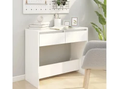 Mesa consola Blanca 89x41x76,5 cm Acero