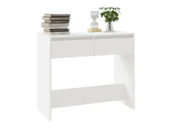 Mesa consola Blanca 89x41x76,5 cm Acero