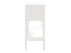 Mesa consola Blanca 75x35x75 cm Madera maciza de pino
