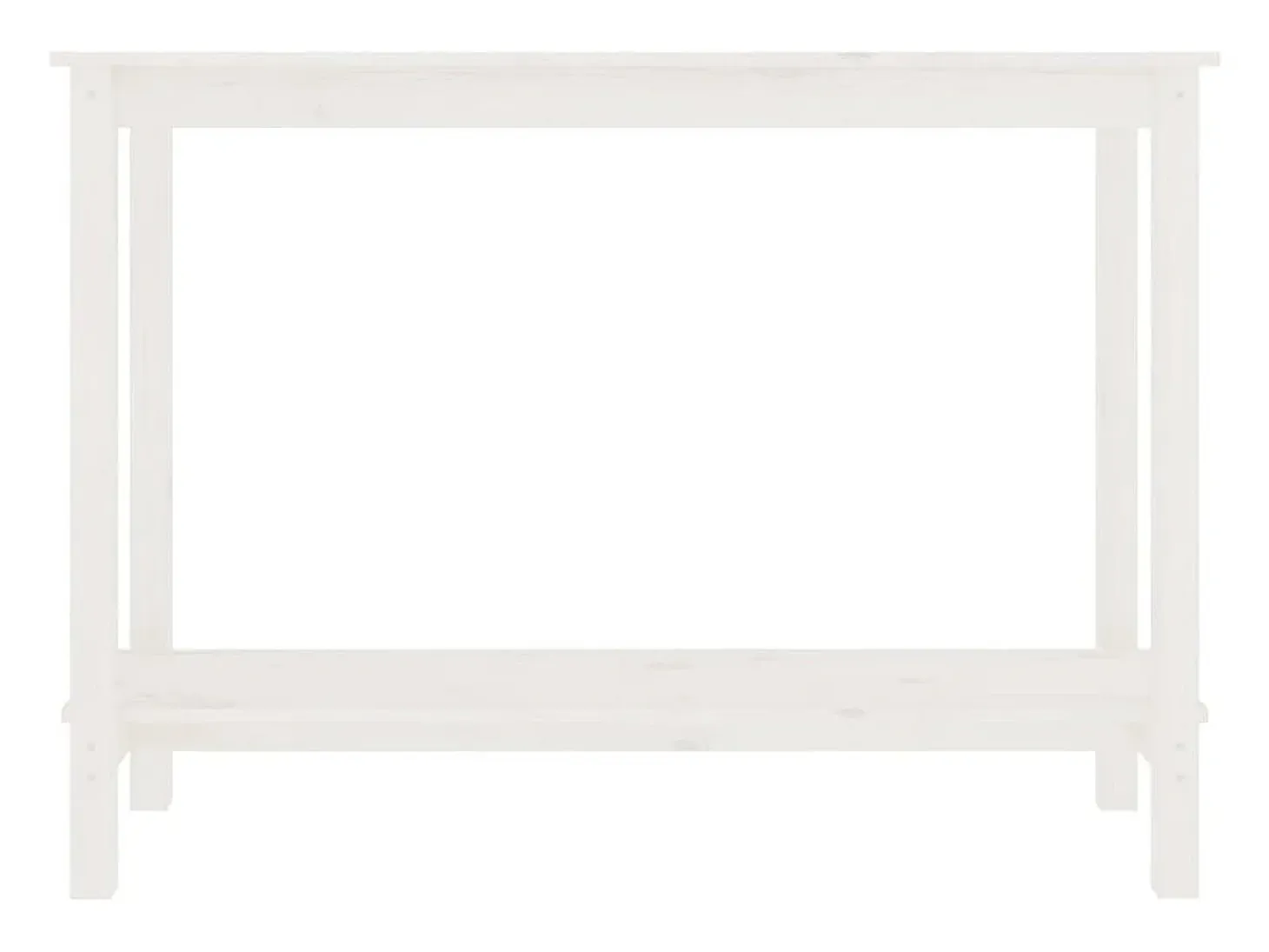 Mesa consola Blanca 110x40x80 cm Madera maciza de pino