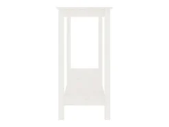 Mesa consola Blanca 110x40x80 cm Madera maciza de pino