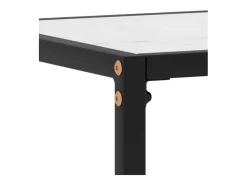 Mesa consola Blanca 80x35x75 cm Cristal templado