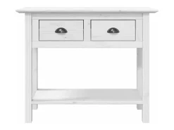 Mesa consola BODO madera maciza de pino blanco 90x34,5x73 cm