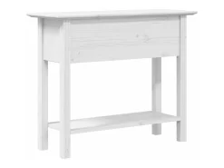 Mesa consola BODO madera maciza de pino blanco 90x34,5x73 cm